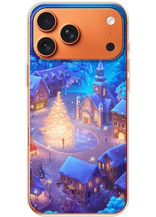 Чехол силиконовый с картинкой на iphone 17 pro max (новогодний)