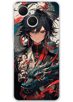 Чехол силиконовый с картинкой на tecno spark 40c (аниме, anime)