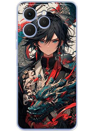 Чехол силиконовый с картинкой на tecno spark 40 (аниме, anime)