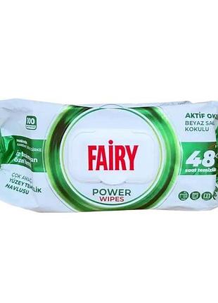 Влажные салфетки для уборки fairy power wipes, 100 шт