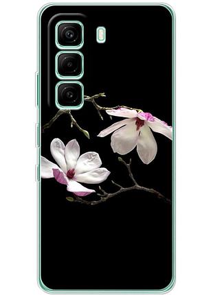 Чехол силиконовый с картинкой на infinix hot 60i (цветок, монголия)