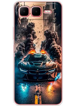 Чехол силиконовый с картинкой на infinix smart 10 plus (машина bmw i8)