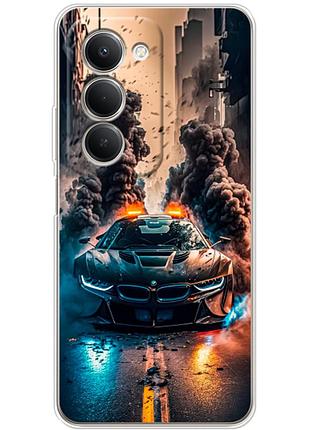 Чохол силіконовий з картинкою на xiaomi redmi 15 (машина bmw i8)