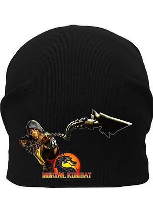 Шапка дитяча мортал комбат чорна (mortal combat — 002) 54-56 см