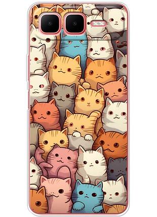 Чохол силіконовий з картинкою на infinix smart 10 plus (котики)