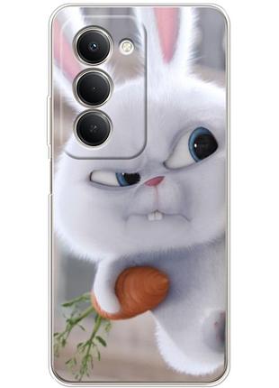 Чохол силіконовий з картинкою на xiaomi redmi 15 (кролик сніжок)