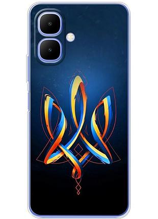 Чехол силиконовый с картинкой на infinix smart 10 (патриотический, герб украины)