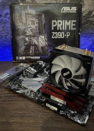 Игровой комплект материнская плата z390 + intel core i9-9900k + 16gb ddr4