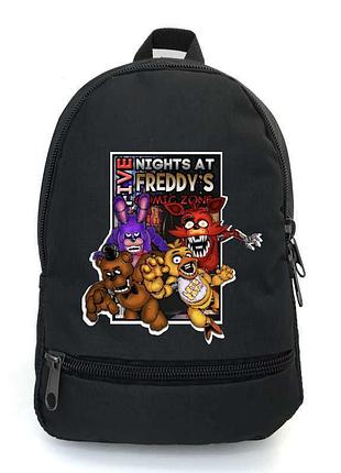 Рюкзак big фнаф аниматроники 5 ночей с фредди school bag (fnaf-013) черный (43 х 30 х 17 см)