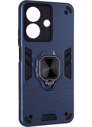 Чехол fiji defence для realme note 60 (rmx3933) защитный бампер с кольцом подставкой dark blue