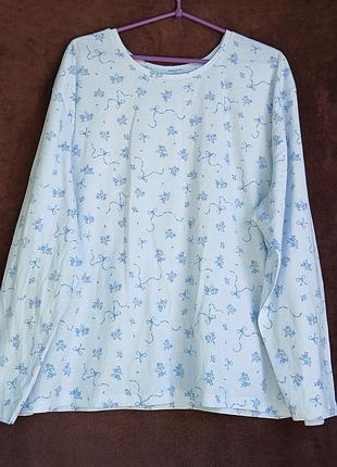 Лонглослив женский домашний котон, 2хл,  eur 50-52