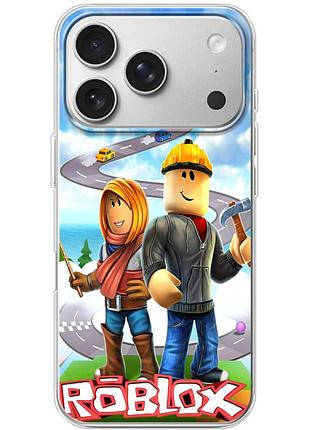 Чохол силіконовий з картинкою на iphone 17 pro (роблокс, roblox)