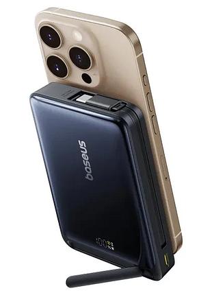 Baseus nomos qi2 10000 mah 45w 2в1 павербанк с бездротовой быстрой зарядкой qc3.0+pd3.0