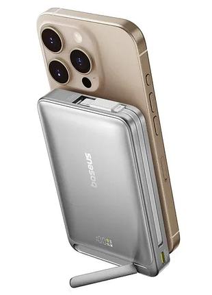 Baseus nomos qi2 10000 mah 45w 2в1 павербанк с бездротовой быстрой зарядкой qc3.0+pd3.0