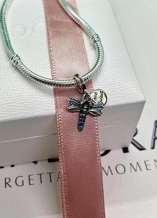 Шарм бусина pandora "стрикоза" пандора подарок для женщины