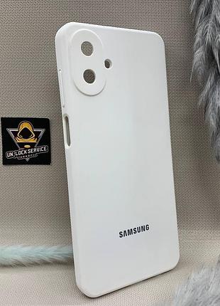 Чехол с логотипом для samsung galaxy a07 | противоударный | soft touch | білий
