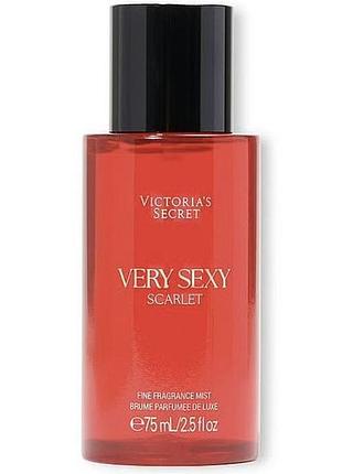 Парфюмированный спрей victoria's secret very sexy scarlet fragrance travel mist 75 мл