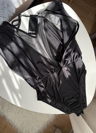 Чорний боді nasty gal