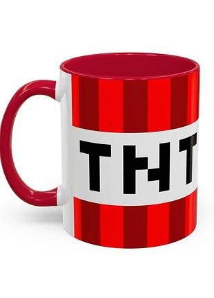 Чашка з принтом "тнт" 330мл червоний