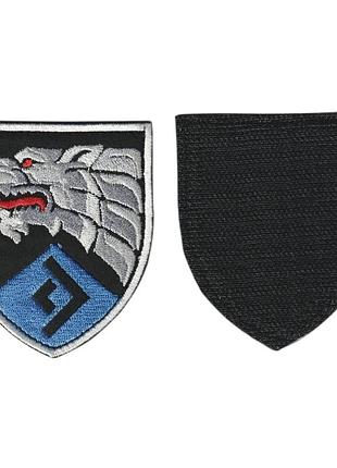 Шеврон військовий / армійський, рух опору захід, на чорному, зсу, 8см х7 см