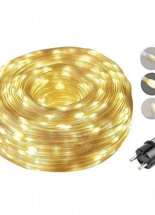 Уличная водонепроницаемая гирлянда, нить-роса 1000 led, 100м, 220в, ip44, цвет теплобелый
