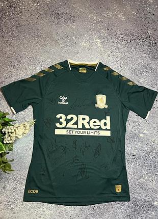 Рідкісна футбольна футболка чоловіча з автографами hummel middlesbrough (оригінал)