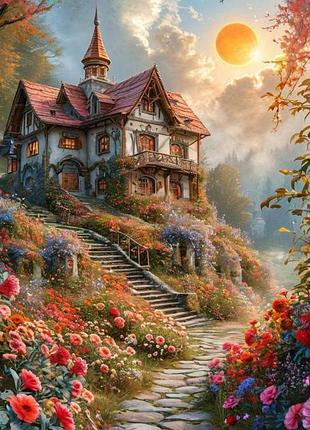Алмазная мозаика colorart 30x50 осень + голограммные алмазики tp918
