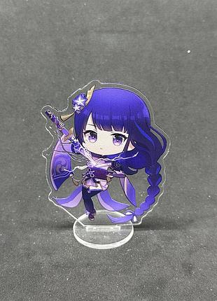 Акриловая коллекционная фигурка геншин импакт - genshin impact chibi сёгун райден (4) 10 см