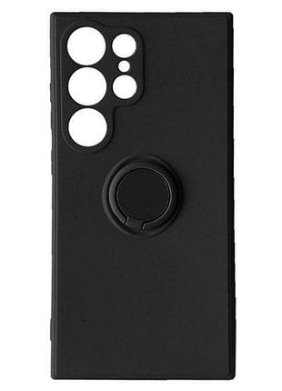 Чехол fiji holder ring для samsung galaxy s24 ultra (s928) бампер с кольцом подставкой black