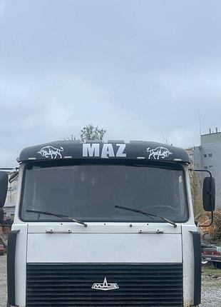 Белая без фона наклейки на кабину стекло маз грузовик тягач лобовое kamaz