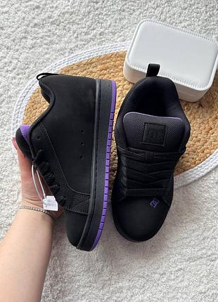 Кроссовки dc shoes court graffik black purple (женские/человечи)