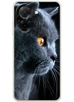 Чехол силиконовый с картинкой на xiaomi poco c71 (британский кот)
