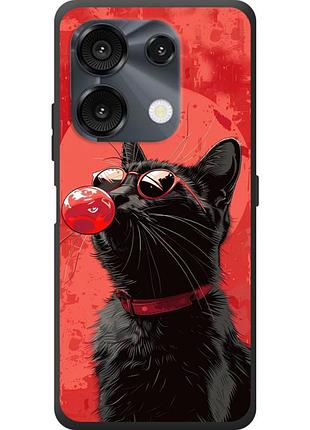 Чехол силиконовый с картинкой на umidigi g9 (стильный котик)
