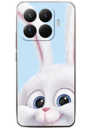 Чехол силиконовый с картинкой на xiaomi 15t pro (кролик снежок)