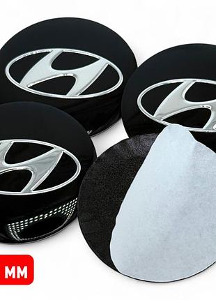 Наклейки с логотипом hyundai хюндай 56 мм алюминиевые 4 штуки.