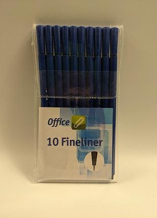 Набор тонких ручек office finerliner 0.4мм 10шт