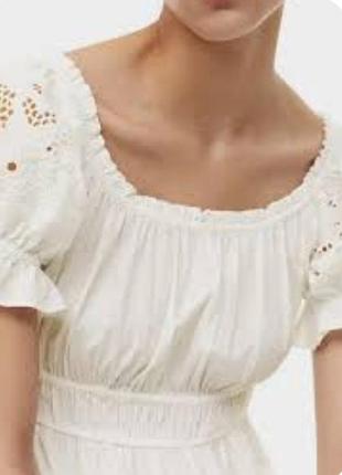 Сукня біла з мереживом h&m