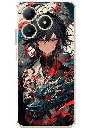 Чехол силиконовый с картинкой на realme note 70 (аниме, anime)