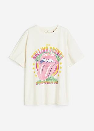 Женская хлопковая футболка h&amp;m