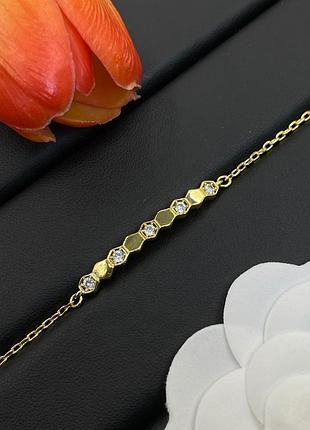 Браслет chaumet hexa shine gold — люкс якість, брендове з гравіюванням