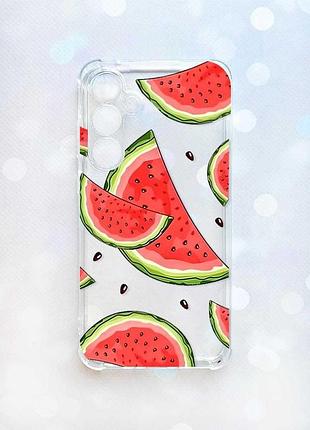 Чохол з потовщеними кутами на samsung galaxy a26 5g скибки кавуна (принт 342)