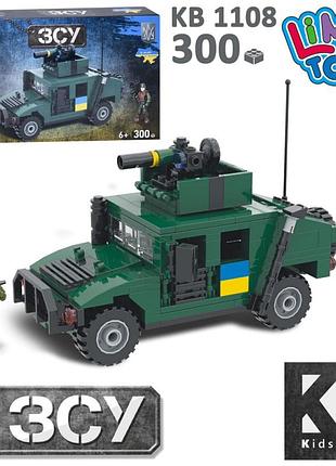 Конструктор limo toy "військовий джип хаммер", 300 деталей
