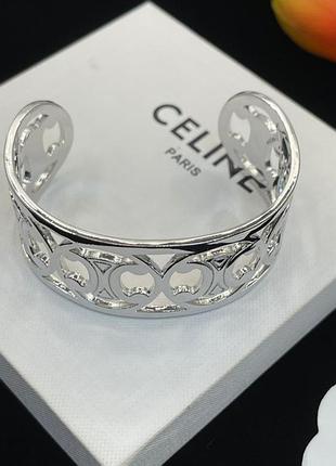 Браслет “celine triumph open silver” 4