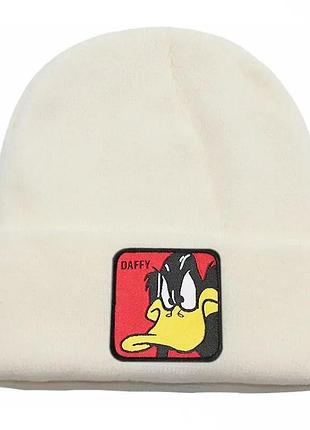 Чоловіча / жіноча / унісекс зимова шапка looney tunes daffy duck (даффі дак)