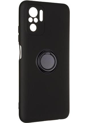 Чехол fiji holder ring для poco m5s бампер с кольцом подставкой black