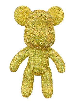 Алмазная мозаика colorart мишка фигурка 5d желтый 23см