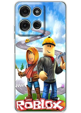 Чохол силіконовий з картинкою на motorola g56 (роблокс, roblox)
