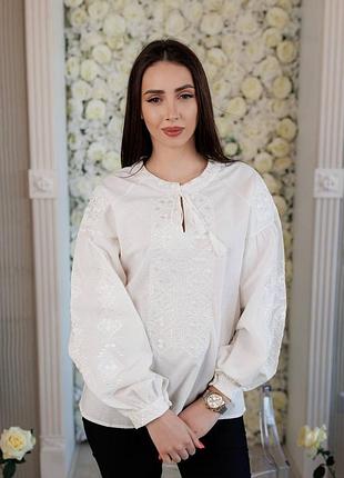Вышиванка женская белая роскошная