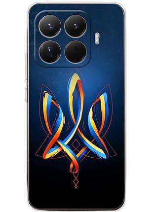 Чехол силиконовый с картинкой на xiaomi 15t pro (патриотический, герб украины)