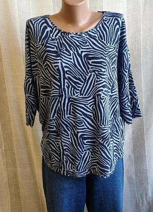 Кофта льняная женская рукав 3/4 размер xl xxl